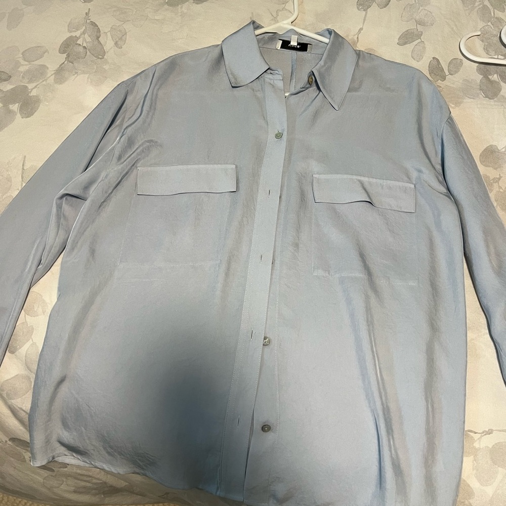 Vince light blue silk blouse